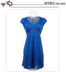 春夏風(fēng)尚 韓版修身短袖連衣裙，演繹精品專柜下的時尚高貴